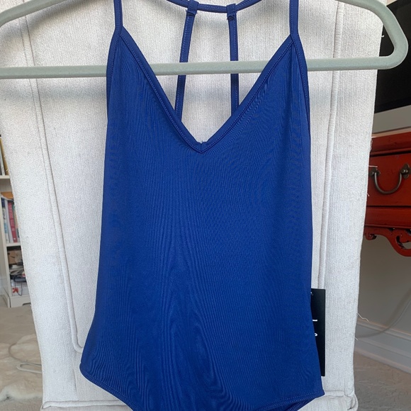 Lulus Royal Blue sleeveless bodysuit - Picture 3 of 5